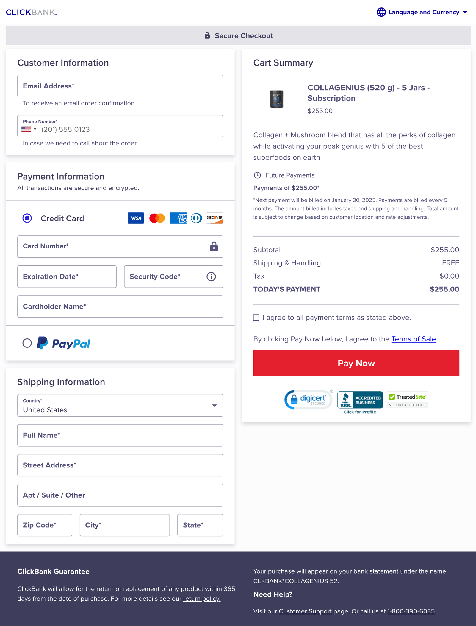 Nootopia CollaGenius Official Website Secure Order Page